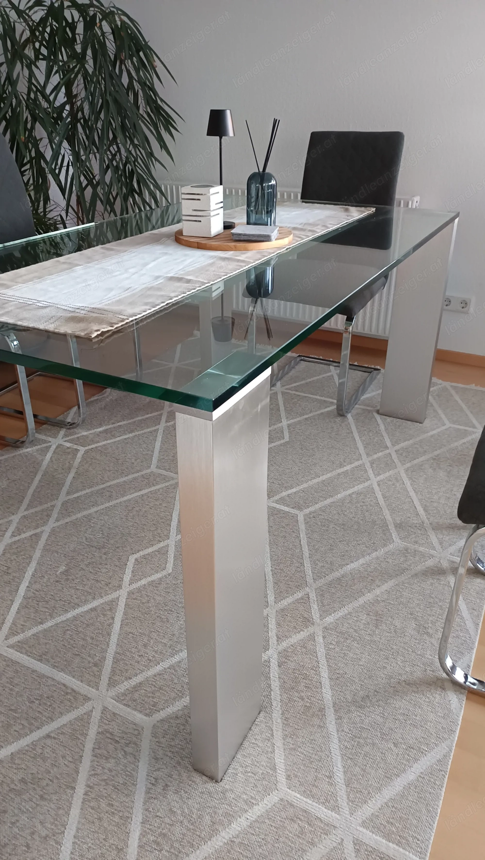 Glas Esstisch - 160x90