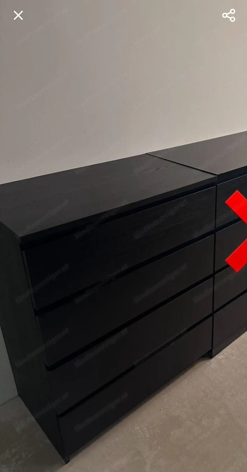 Malm Kommode Schwarz