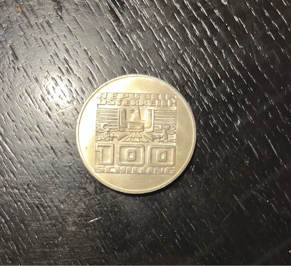 100 Schilling Silbermünze