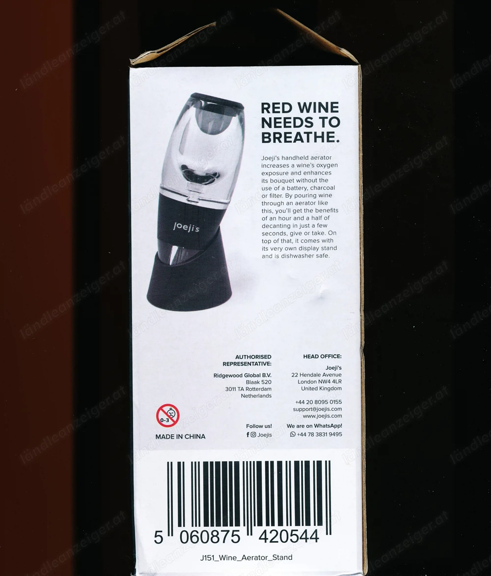 Weinbelüfter, joeji's red wine AERATOR, NEU 