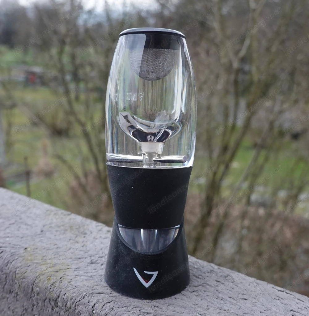 Vinturi Flaschenbelüfter, Acryl; Schwarz, für Rot- und Weißwein