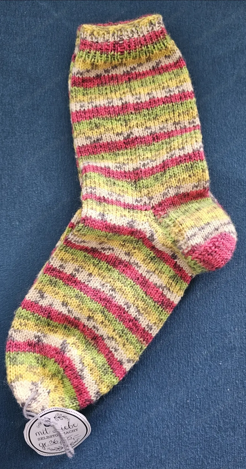 Handgestrickte Socken aus Merinowolle Gr 35 36