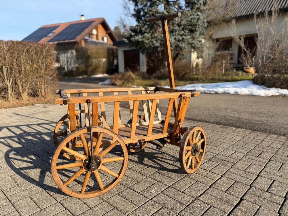 Leiterwagen Bollerwagen Holzwagen mit Speichenräder