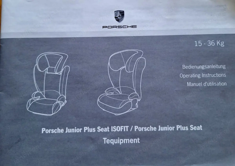 Autokindersitz Autositz Porsche