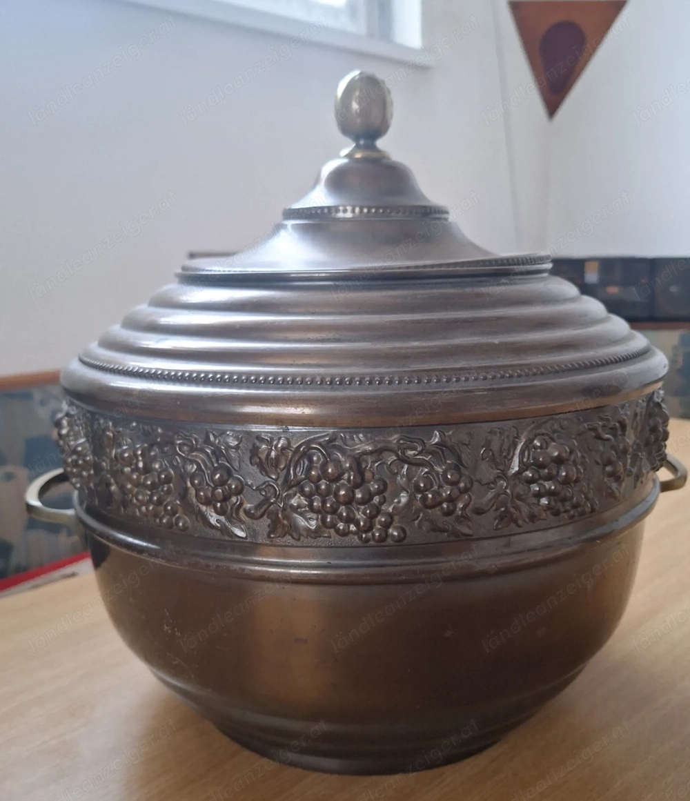 GRATIS - Messingtopf mit Deckel und Glaseinsatz