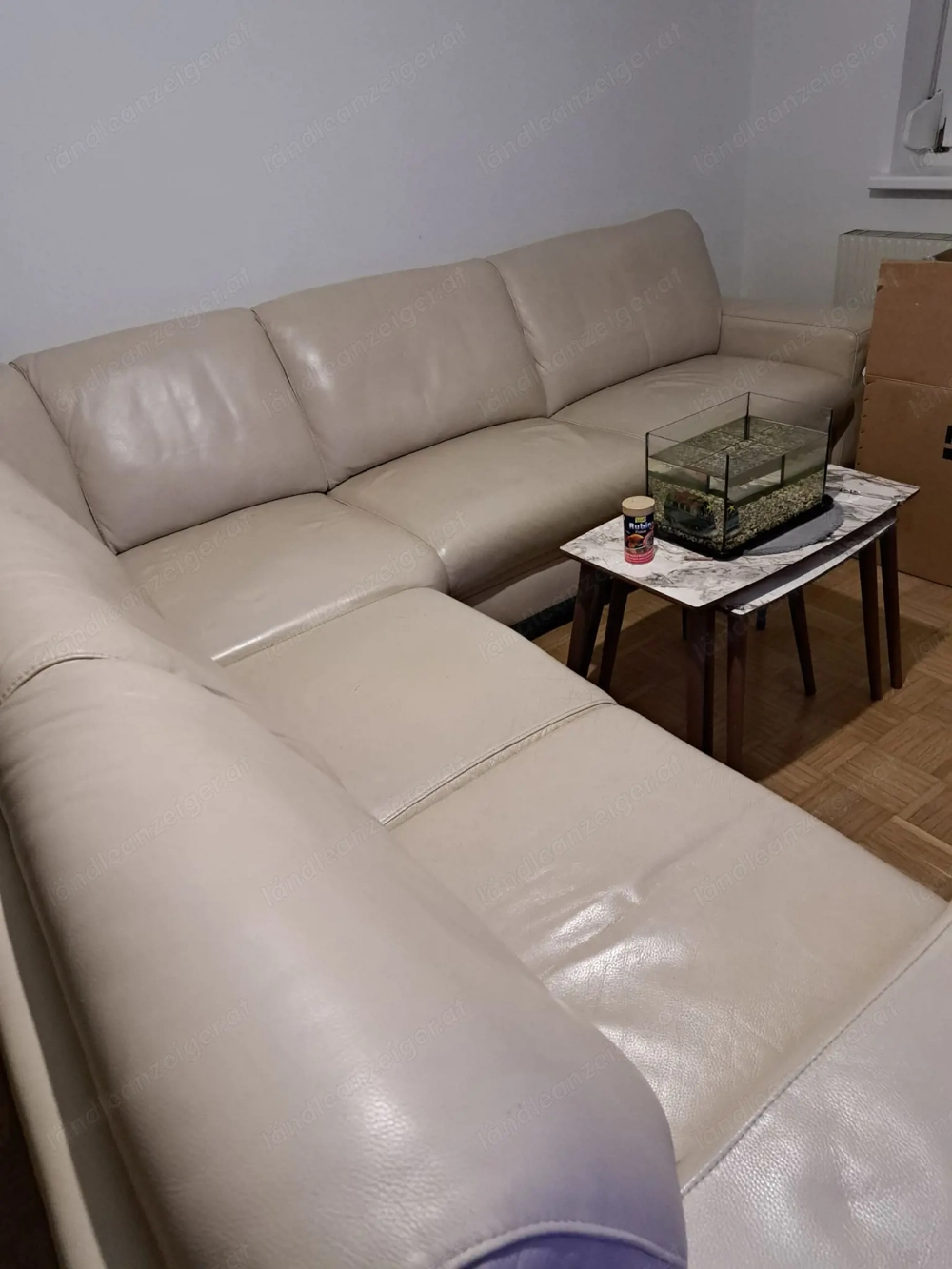 Ecksofa aus Echtleder