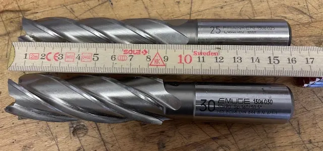 HSS Fräser Emuge 5-Schneider DM 25mm,30mm 2 Stk. neu