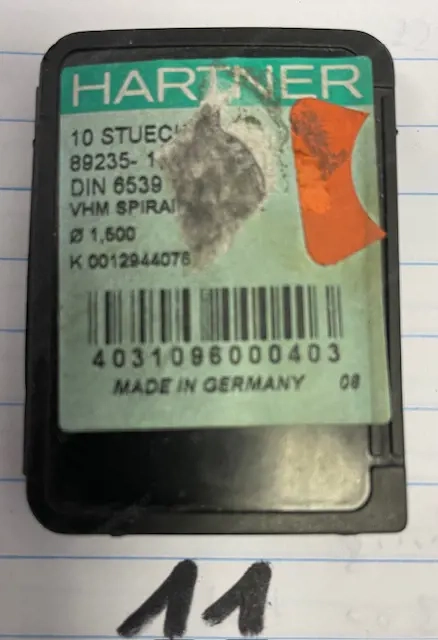 Bohrer Hartmetall kurz  DM 1,5 mm   5 Stk