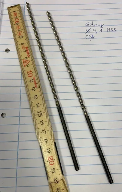 Gühring HSS Bohrer lang  DM 4,1 mm    2 Stk. neu