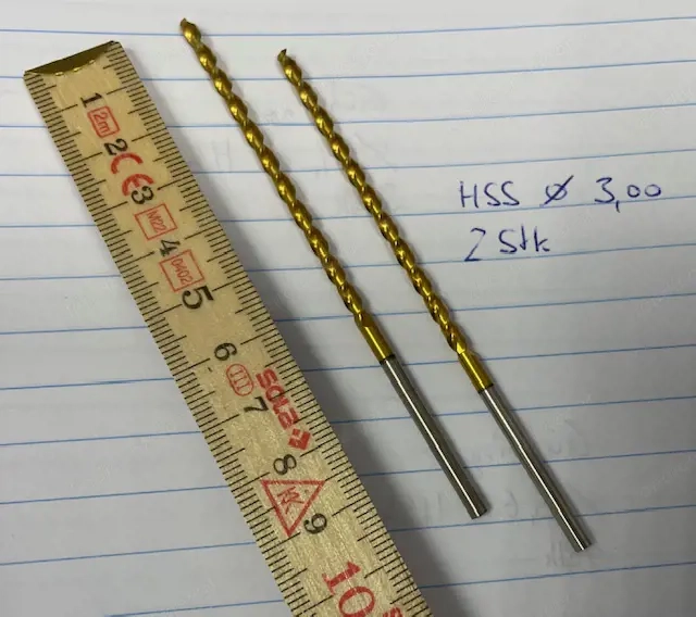 Bohrer HSS beschichtet lang  3,0 mm   2 Stk. neu