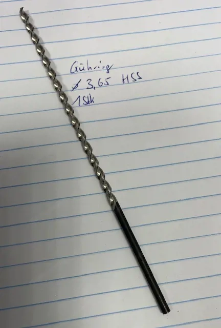 Bohrer Gühring HSS  lang  3,65 mm   1 Stk. neu