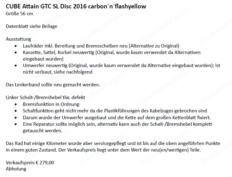 CUBE Attain GTC SL Disc 2016 carbon n flashyellow Größe 56 cm