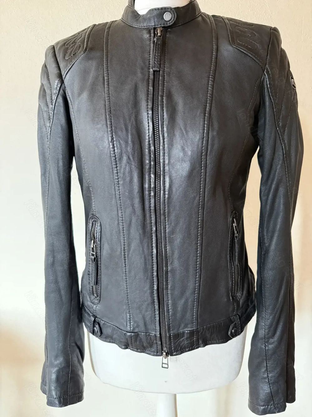 Bikerjacke echt Leder