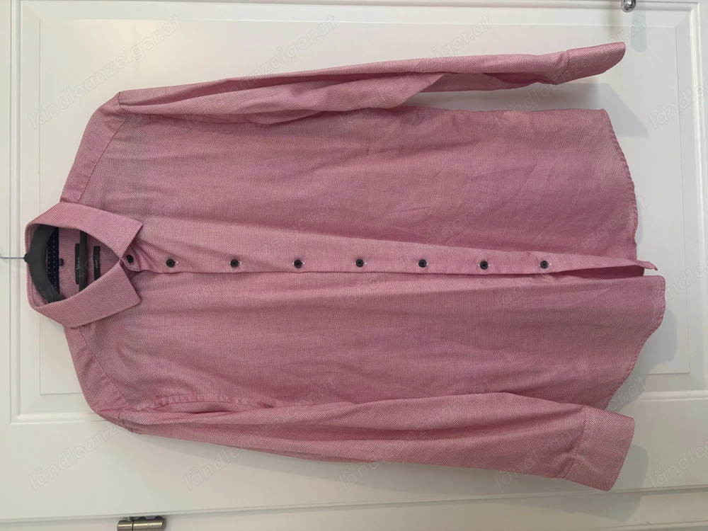 Hemd, rosa rot gemustert, Größe 41 42