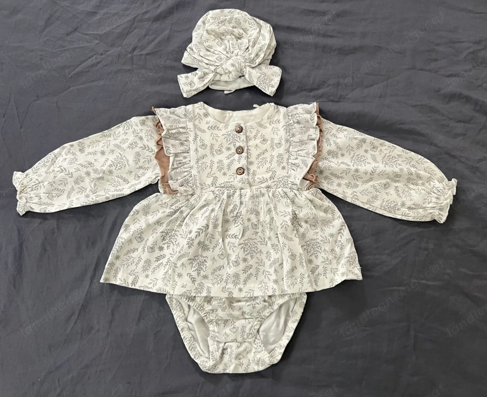 Langarm-Body mit Mütze Gr. 68