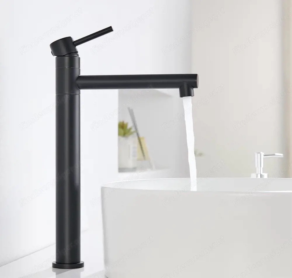 Waschtisch Armatur Set 2 Stk.   Wasserhahn   mattschwarz