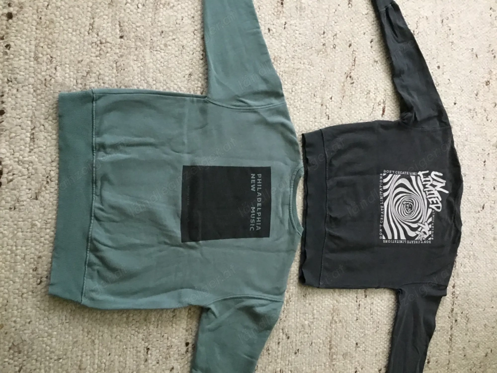2 tolle Sweatshirts Gr. 9-10 J. + Gr. 11-12 Jahre, neuwertig