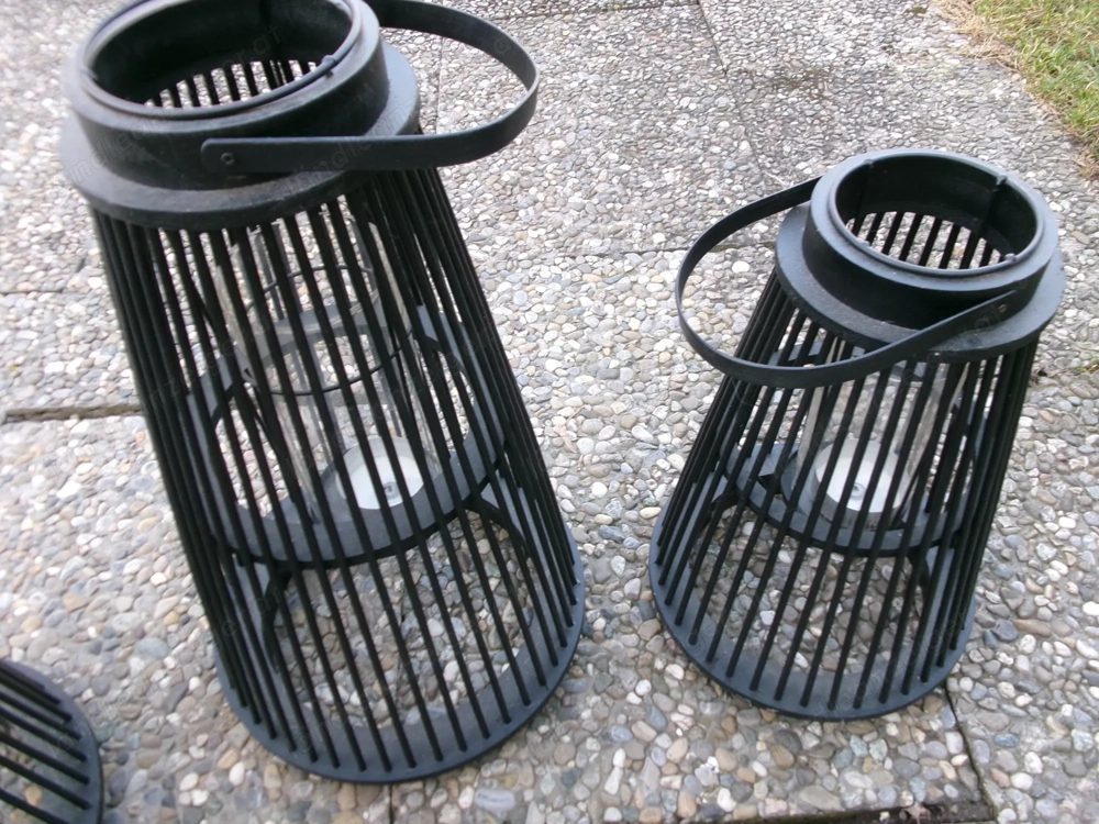 Gartenlaternen aus Bambus und Metall