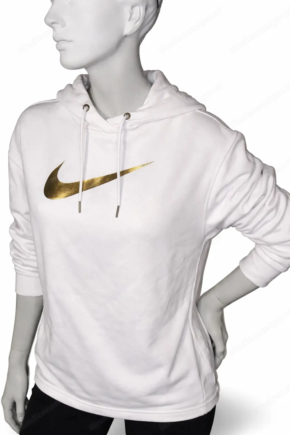 Nike Damen Hoodie - Weiß mit Goldlogo - Gr. XS (fällt größer aus) - Top Zustand 6832 Zwischenwasser