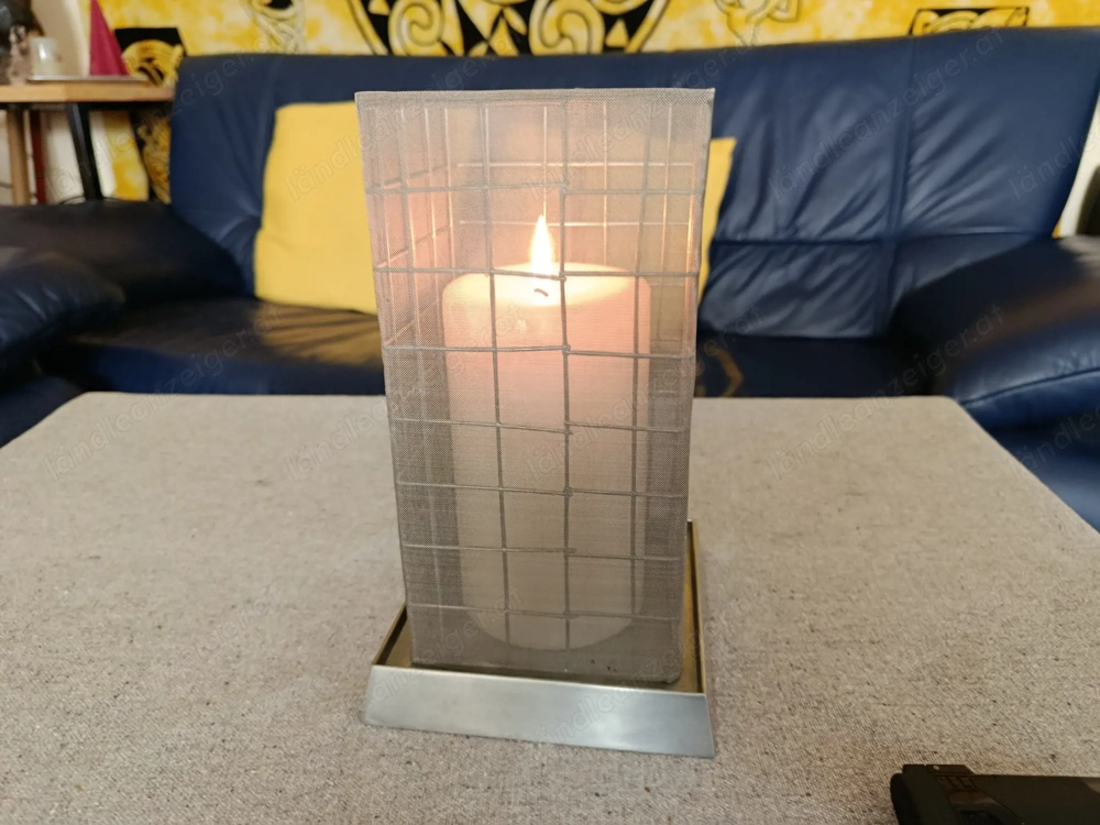 Kerzenständer, Kerzenteller, Kerzenwindschutz, Kerzensichtschutz