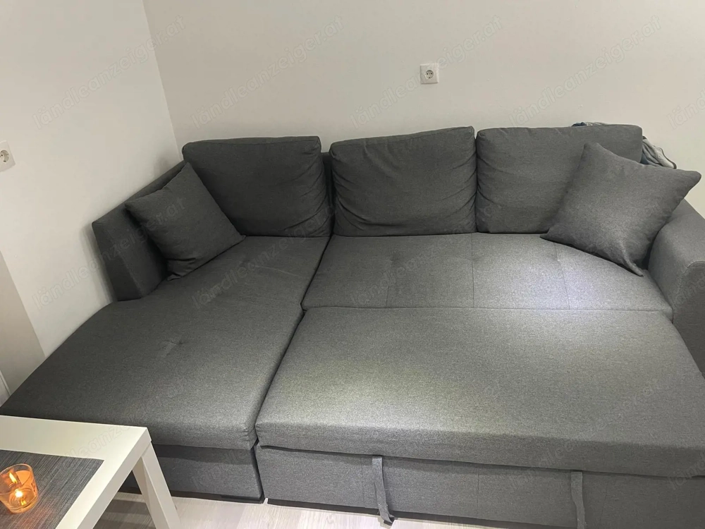 Schlafsofa   Ecksofa   Grau   ausziehbar (240   160 cm)