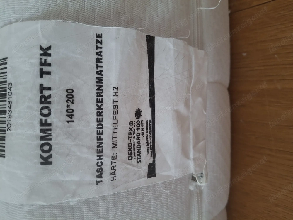 Matratze 140x200, Überzug waschbar