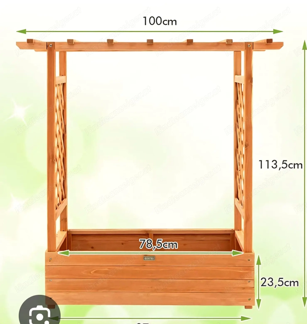 Hochbeet mit hängendem Dach