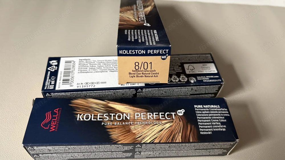 Haarfarbe Wella Koleston Perfect Nr. 8 01 hellblond natur-asch