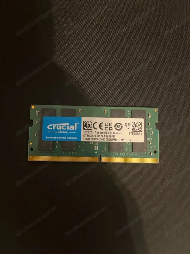 16gb Crucial ddr4 2400mhz RAM