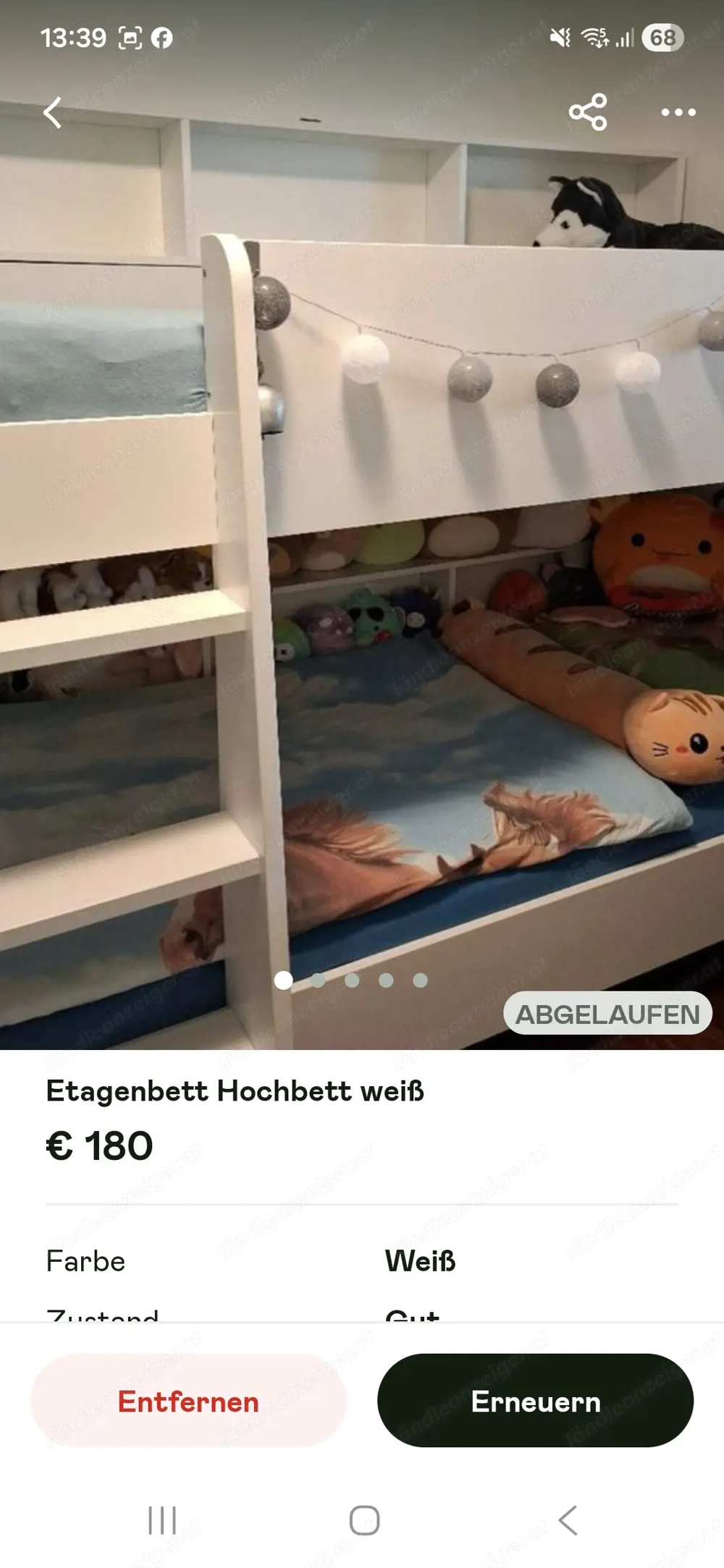 Weißes Hochbett