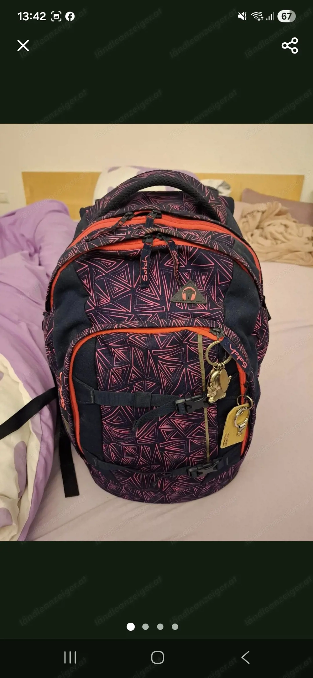 Mädchen Schultasche Mittelschule