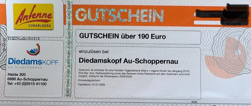 Familienskikarte Skikarte Diedamskopf Au Schoppernau