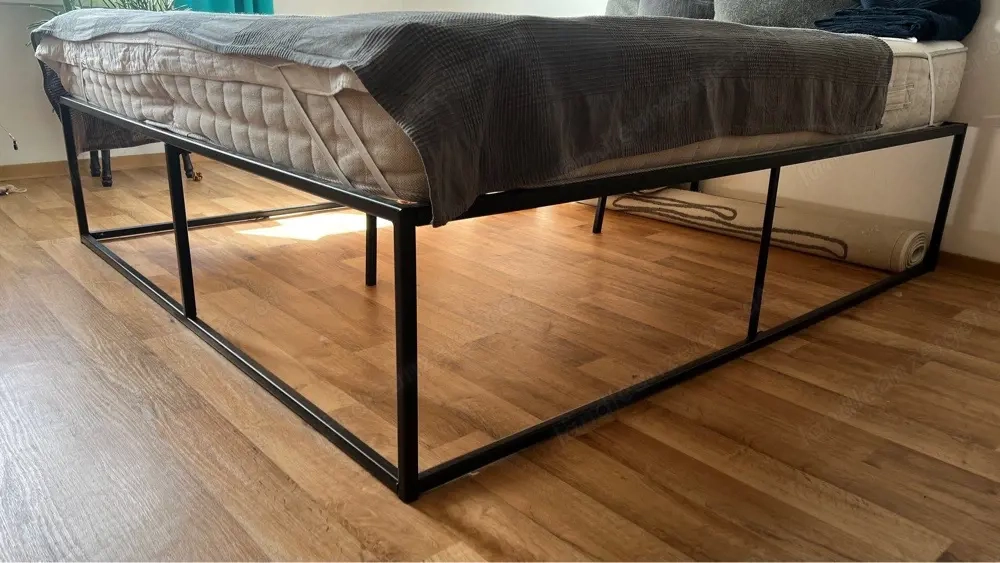 Bettgestell Metall Schwarz 180x200 