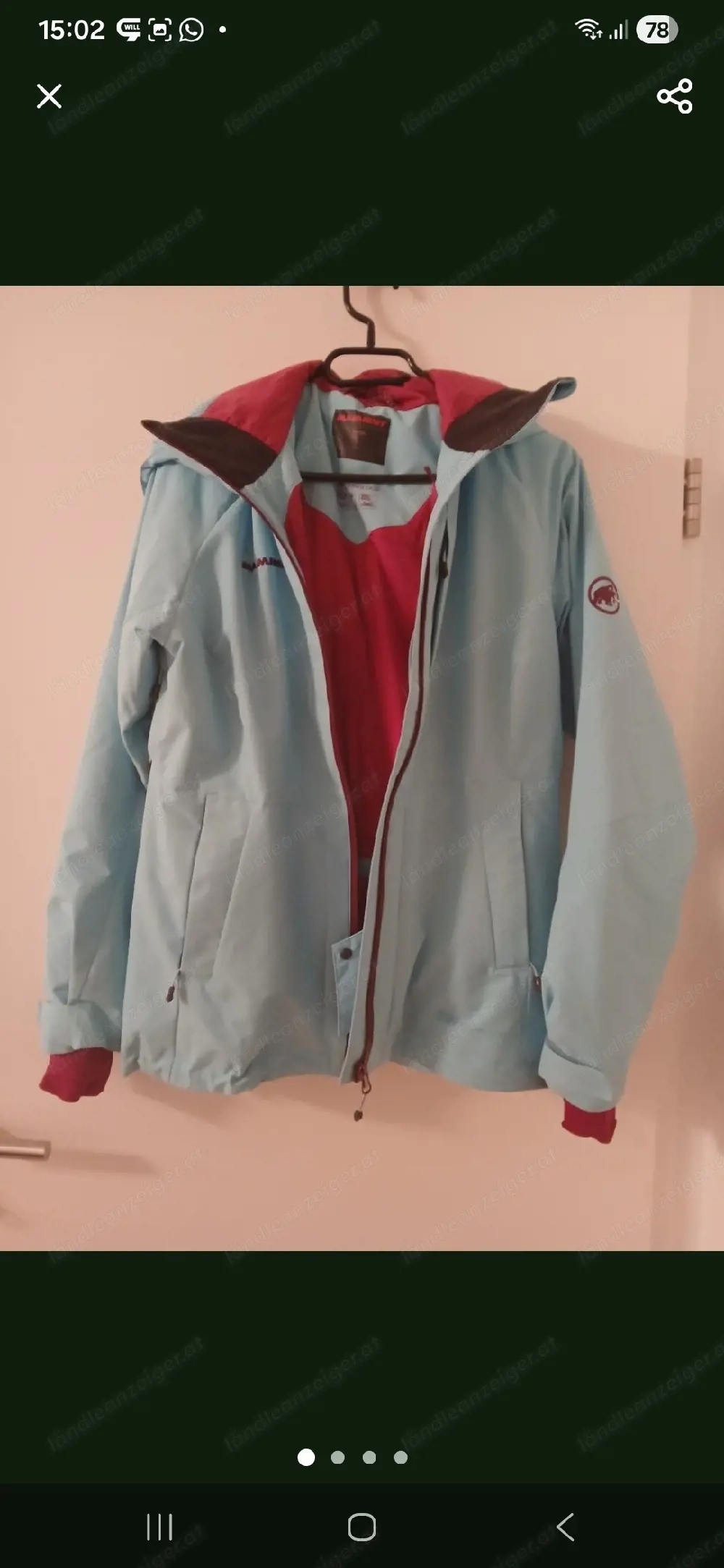 mammut winterjacke gr s