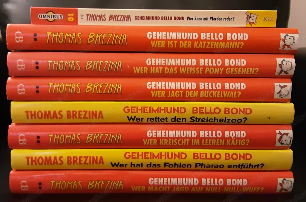 Thomas Brezina  -  Geheimhund Bello Bond  Band 1 - 7, 10