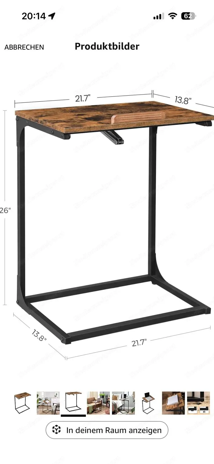 Kleiner Beistelltisch, Nachttisch, klappbar