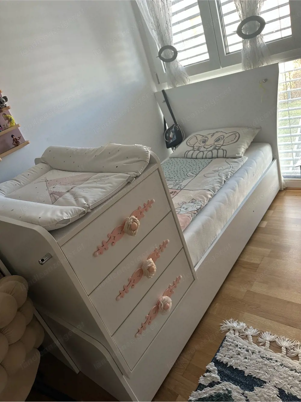 Mitwachsende Mädchen Gitterbett 