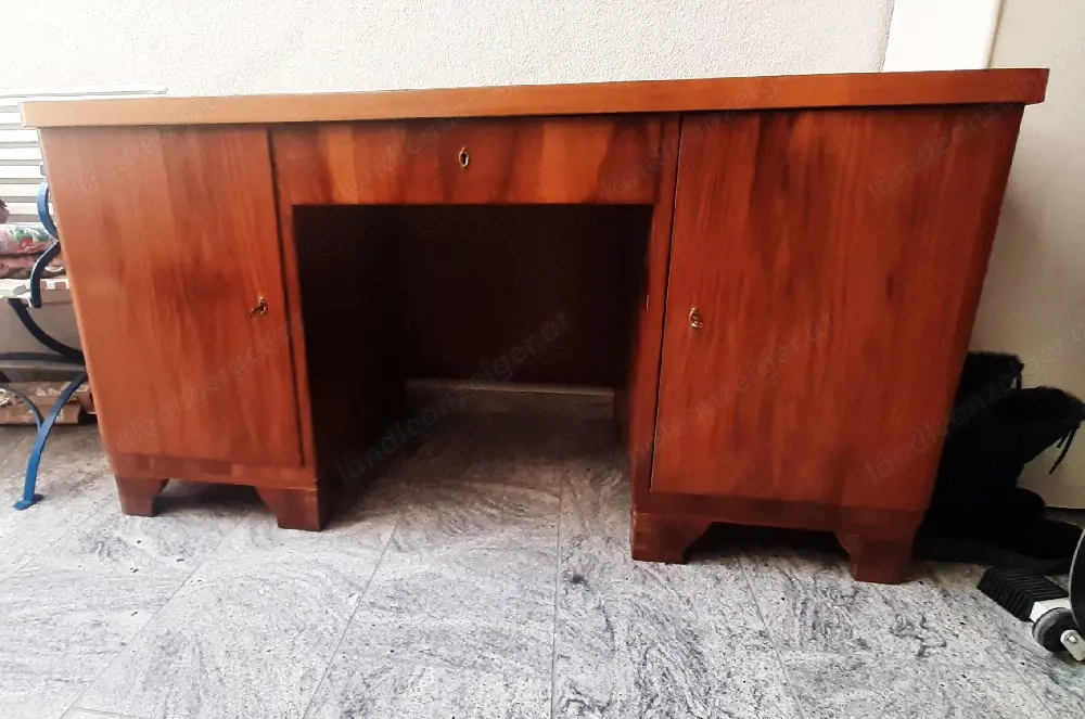 Vollholz Schreibtisch 50iger - 60iger Jahre