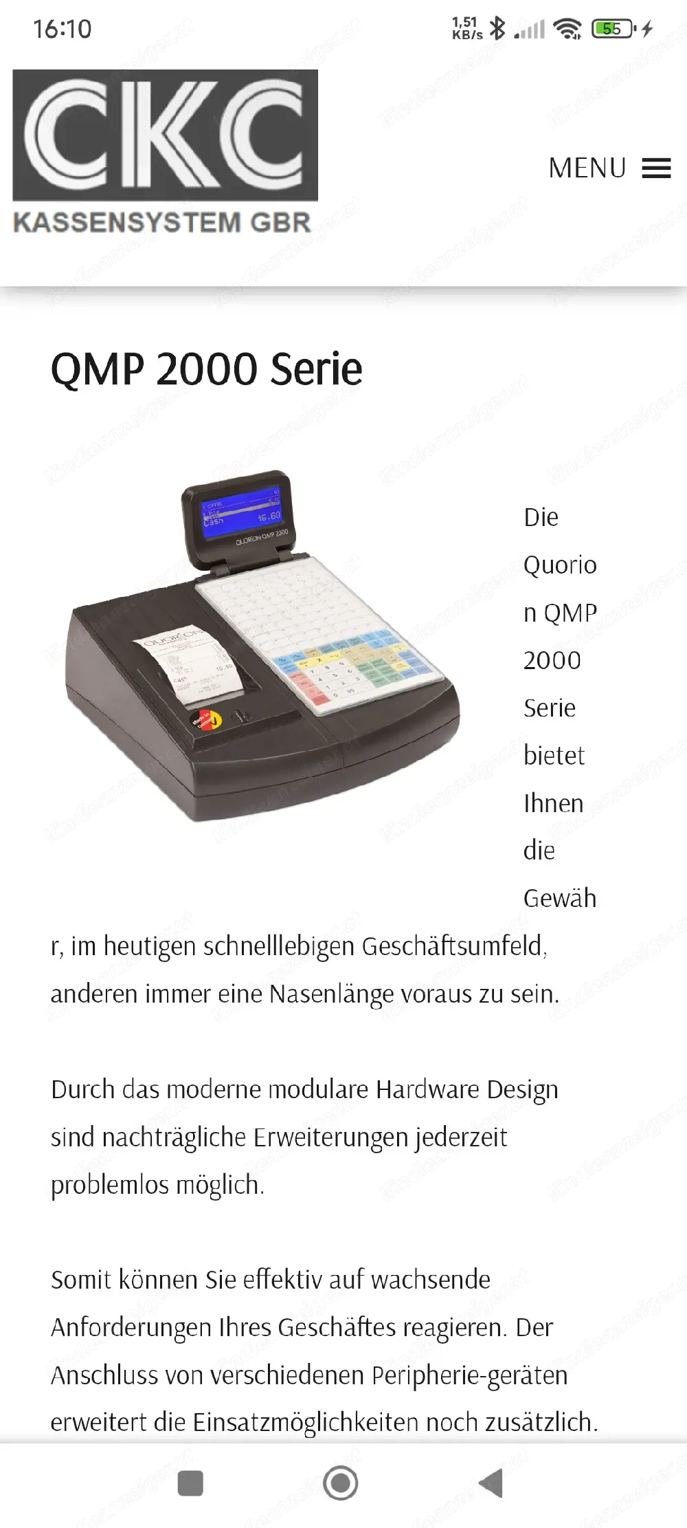 Registrierkasse Quorion GMP 2000 hu