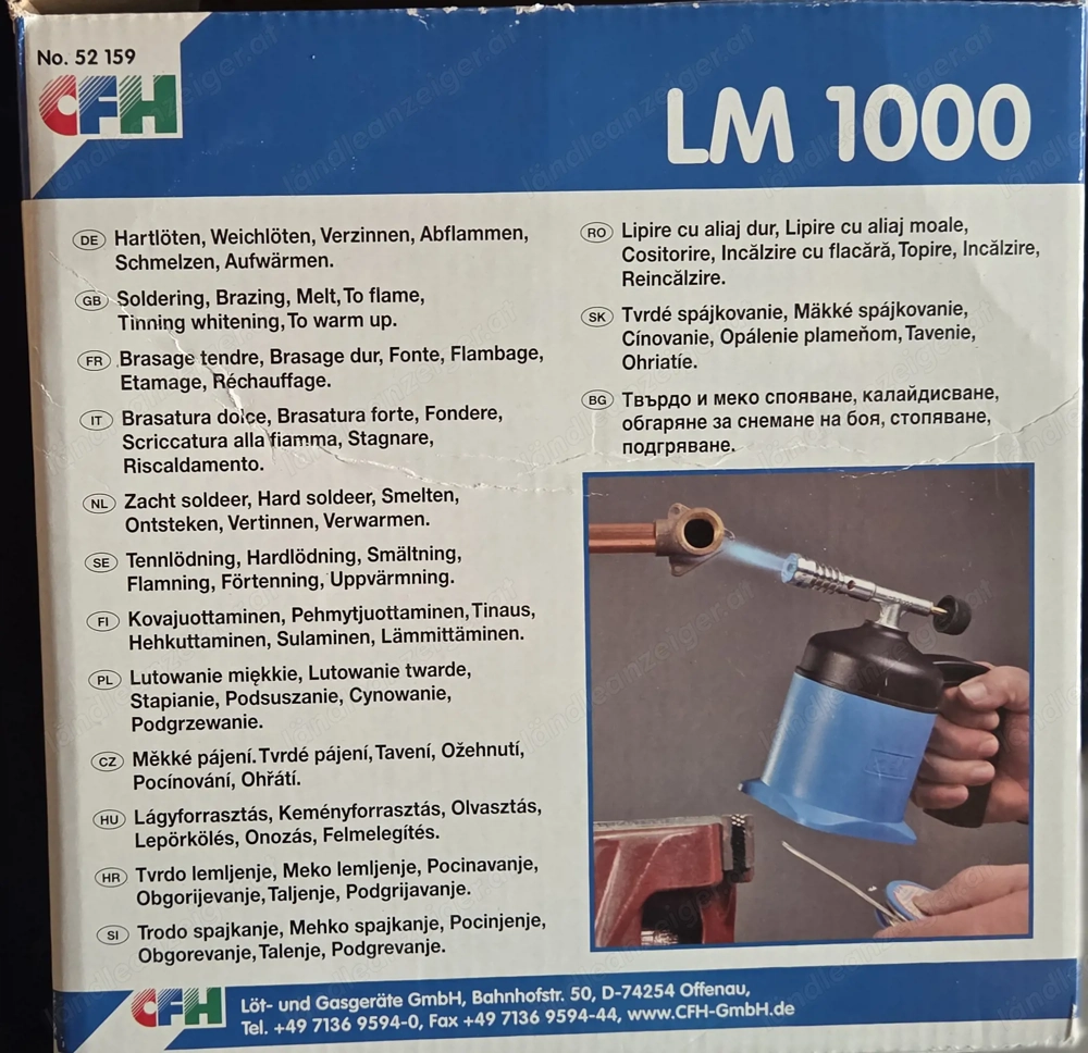 Lötbrenner mit 4 Kartuschen