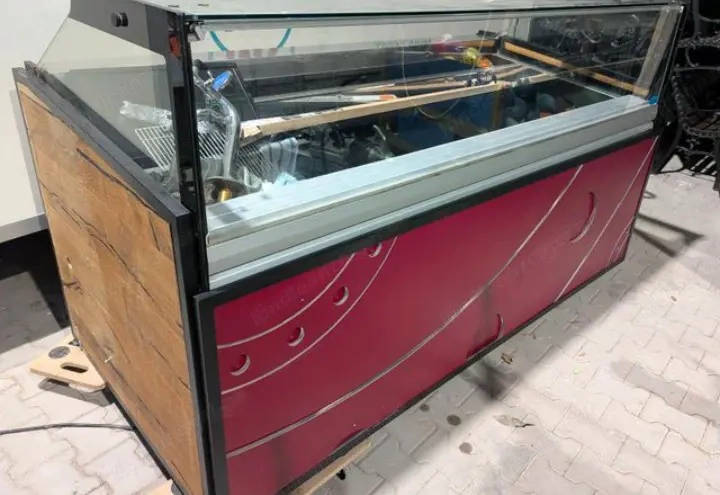 Große eistheke Eisvitrine