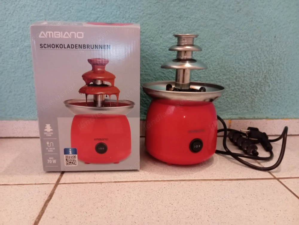 Schokoladenbrunnen Metallic-Rot