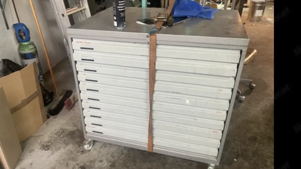 Lista, planschrank, werkzeugwagen 