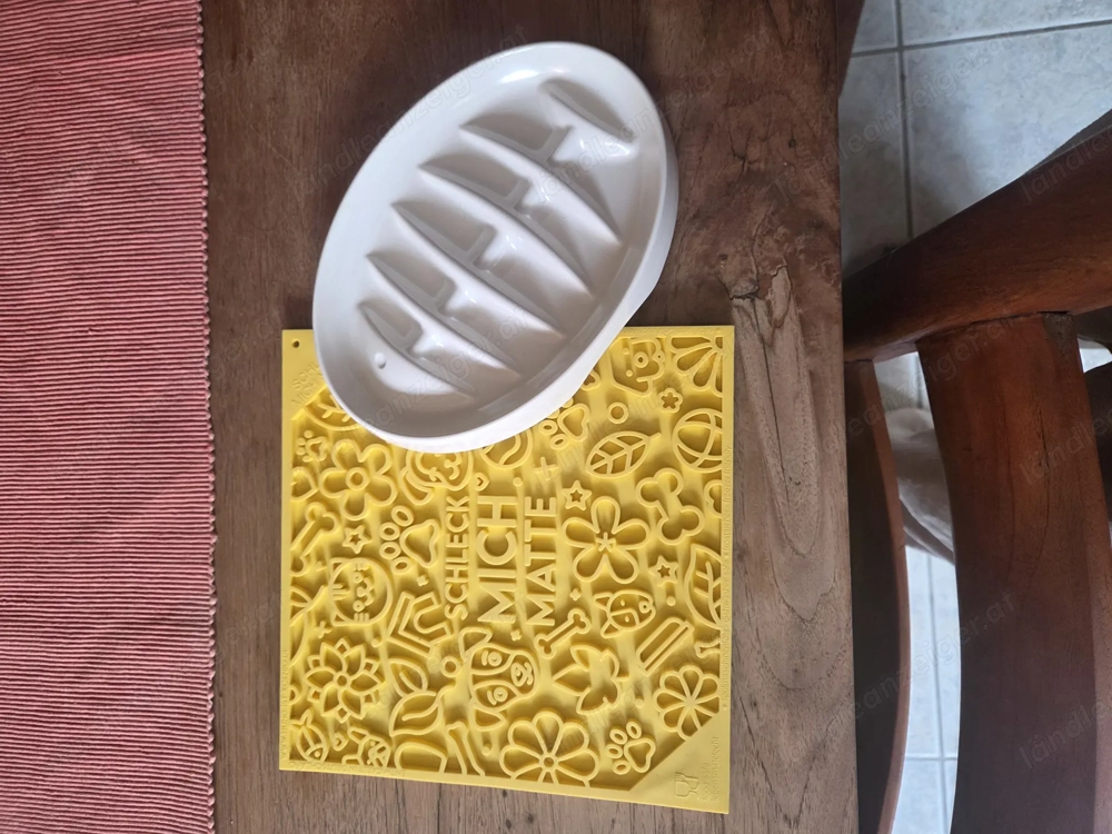 Katzen Schleckmatte und Schüssel 