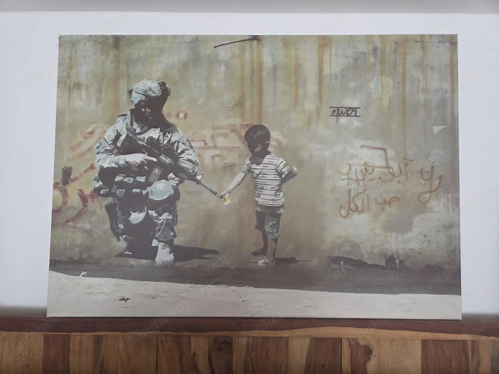 Banksy Druck Leinwand 