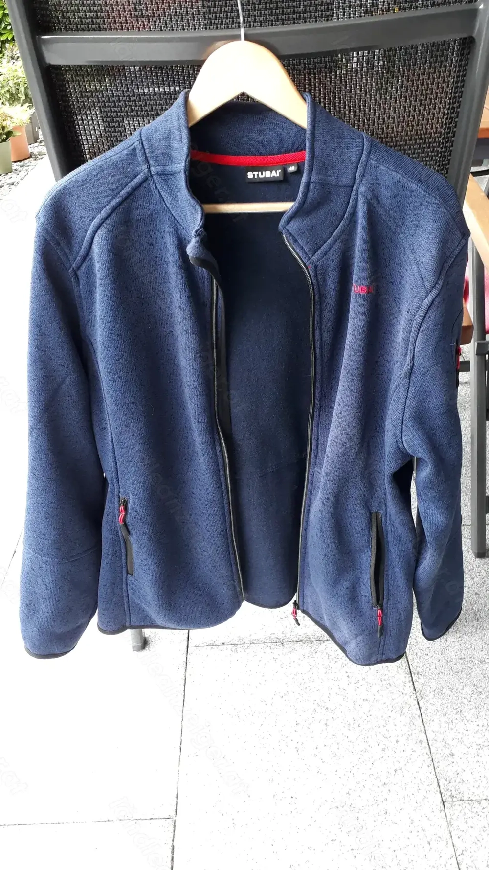 NEUE Herren-Strick-Fleecejacke, Marke STUBAI, marinefarben, Gr. 48