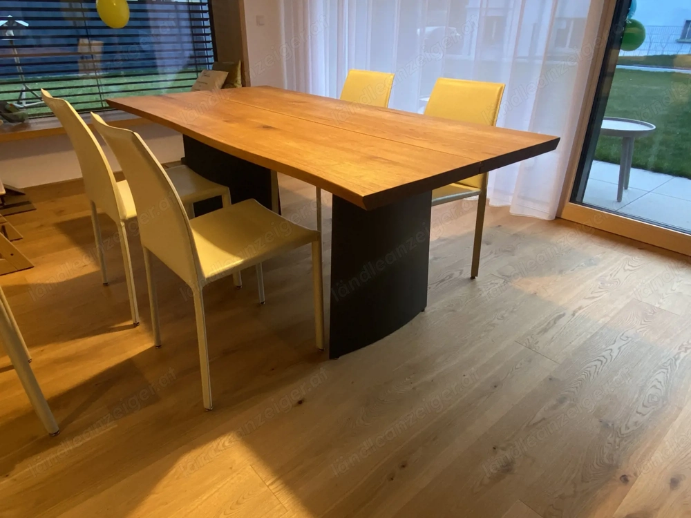 Esstisch Wildeiche massiv 160 90 + 6 Stühle (VB)