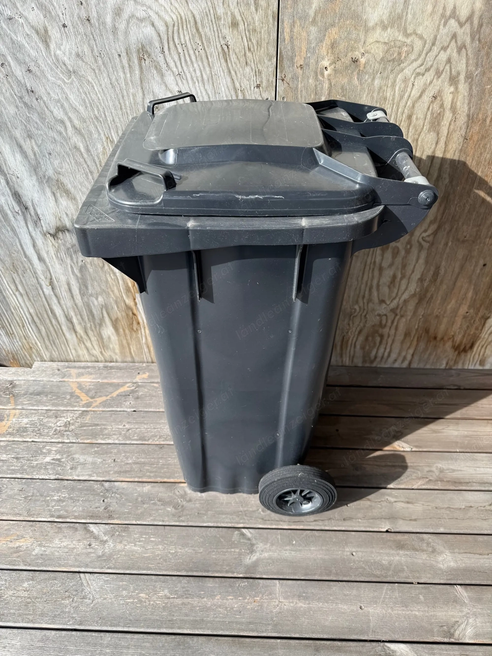 Schäfer Kunststoff - Mülltonne mit Rollen, 120 Liter   60kg, anthrazit