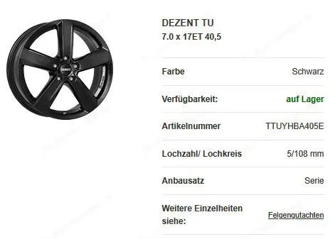 Alufelgen NEU Sonderpreis 7x17"