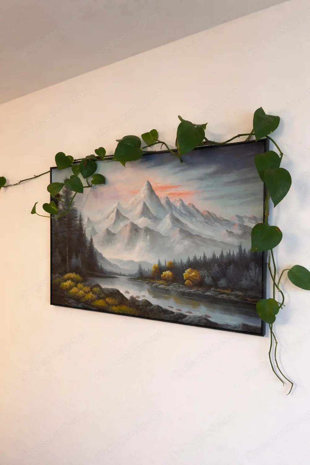 Großes Landschaftsbild mit Bergen   100   75 cm